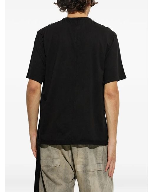 Rick Owens Black Brad T Decorative-Stripe T-Shirt for men