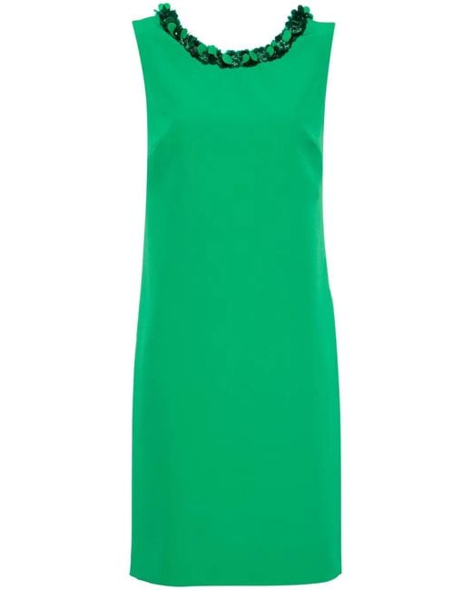 P.A.R.O.S.H. Green Sequin-Embellished Column Dress