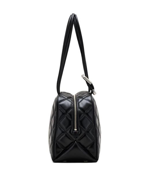 Marc Jacobs Black The Quilted Leather Dual Satchel Bag