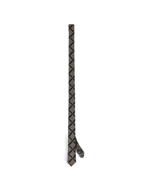 Corneliani White Check-Motif Tie for men