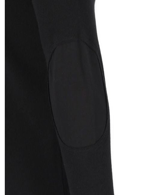 MM6 by Maison Margiela Black Elbow-Patch Ribbed Sweater for men