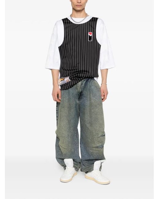 PDF Blue Front-Pleat Jeans for men