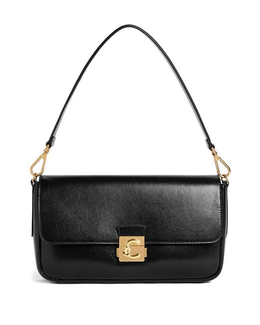 Coccinelle Black Large C-Me Lock Shoulder Bag