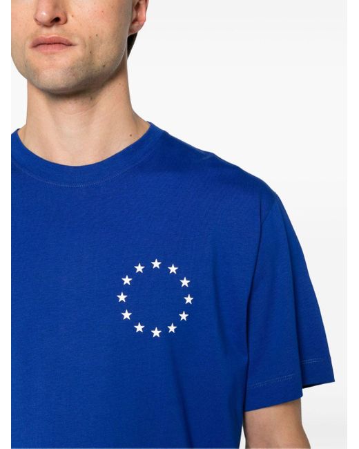 Etudes Studio T-shirt Van Biologisch Katoen in het Blue voor heren