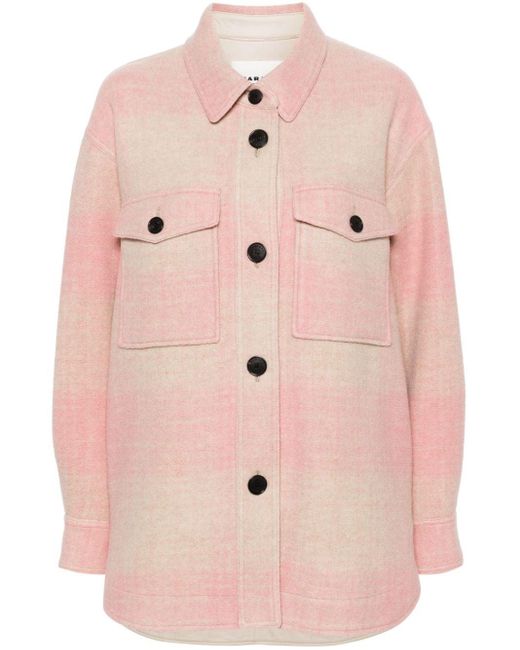 Manteau à logo brodé Isabel Marant en coloris Pink