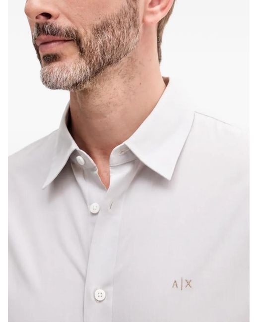 ARMANI EXCHANGE White Buttoned Shirt for men