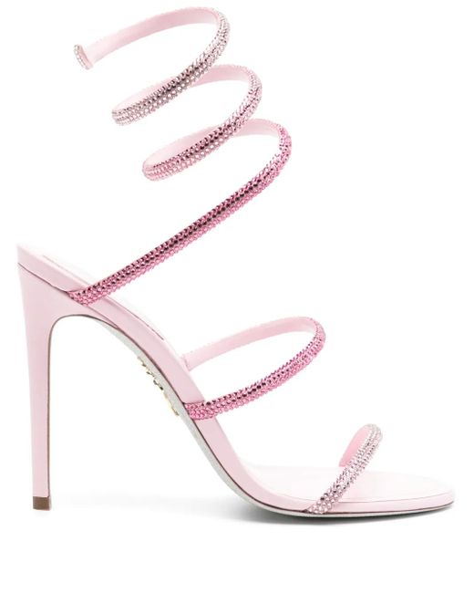 Rene Caovilla Cleo 110mm サンダル Pink