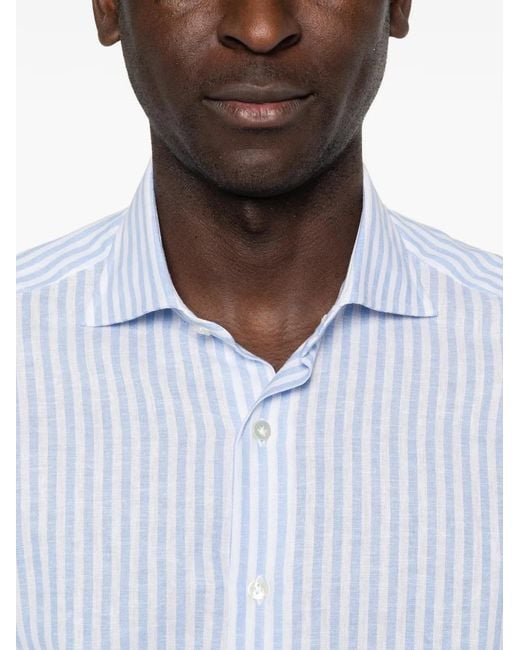 Borriello White Striped Shirt for men