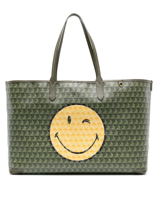 Anya Hindmarch X Smileyworld® I Am A Plastic Bag Winkprint Tote Bag in