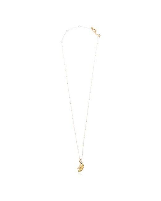 Kate Spade White Summer Daze Banana-Pendant Necklace