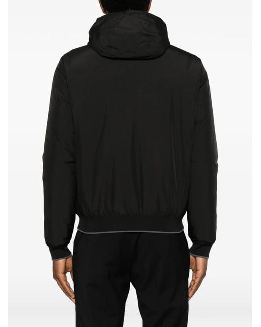 Moorer Black Oniro Hooded Jacket for men