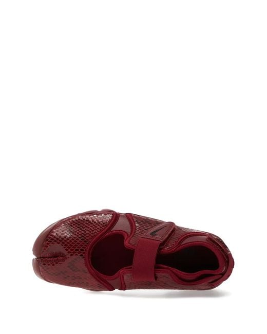 Nike Red Air Rift Embossed Strap Sneakers
