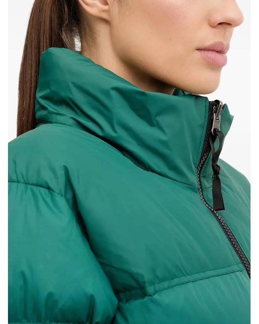 The North Face Green Zip Logo-Print Hooded Jacket