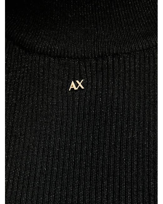 ARMANI EXCHANGE Black Ribbed Tank Top