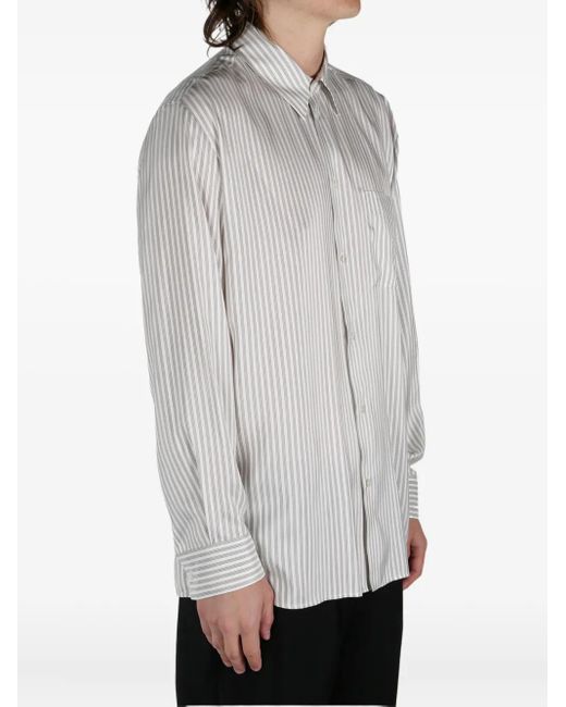 The Row Gray Striped Shirt for men
