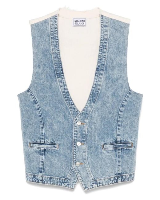 Moschino パネル ベスト Blue