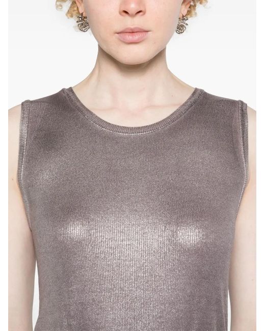 Débardeur À Design Nervuré Avant Toi en coloris Gray