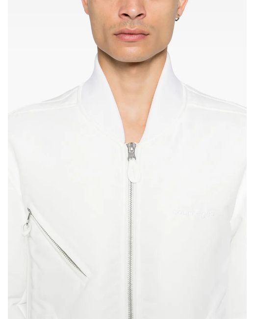 Courreges White Cocoon Bomber Jacket for men
