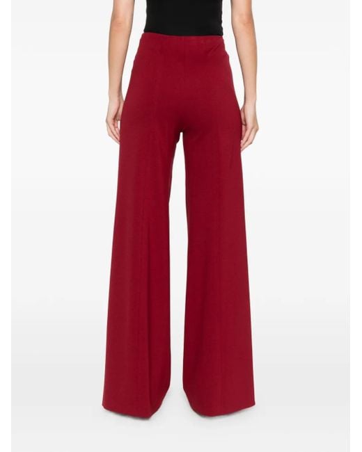Liviana Conti Red Central-Seam Trousers