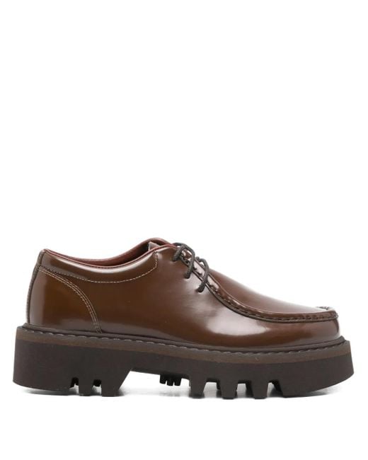 Sofie D'Hoore Brown Leather Derby Shoes