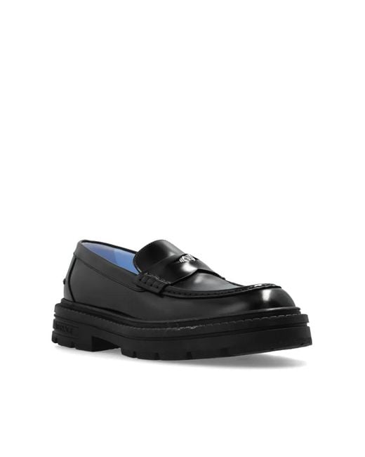 Versace Black Shoes Type Loafers for men