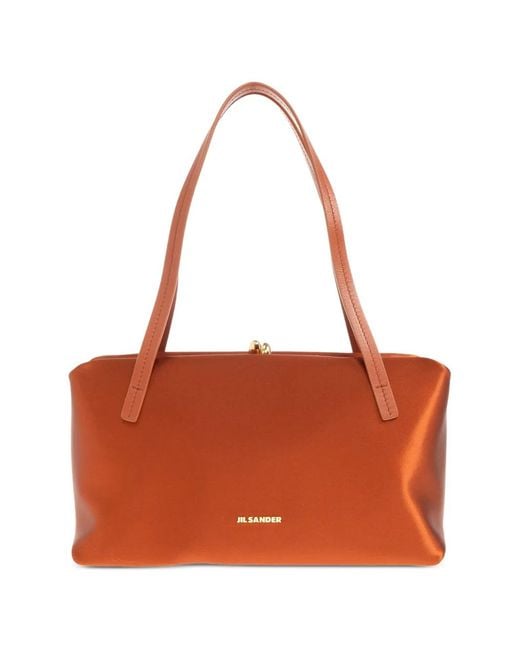Jil Sander Orange Goji Pillow Small Shoulder Bag