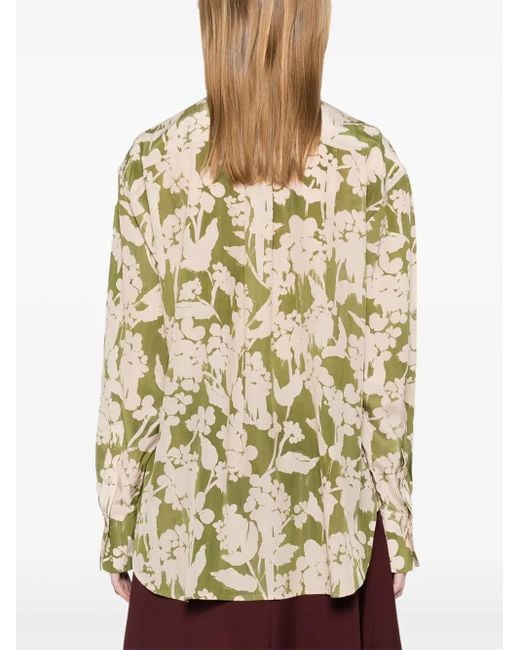Camisa con estampado floral Victoria Beckham de color Natural