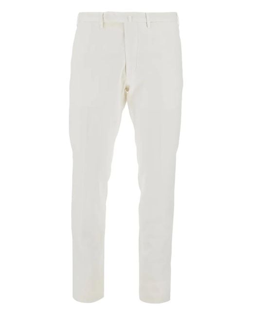 Stretch-cotton trousers Santaniello de hombre de color White