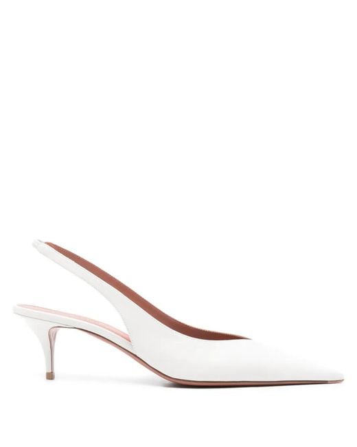 Escarpins Pointus Anok 52 Mm À Bride Arrière AMINA MUADDI en coloris White