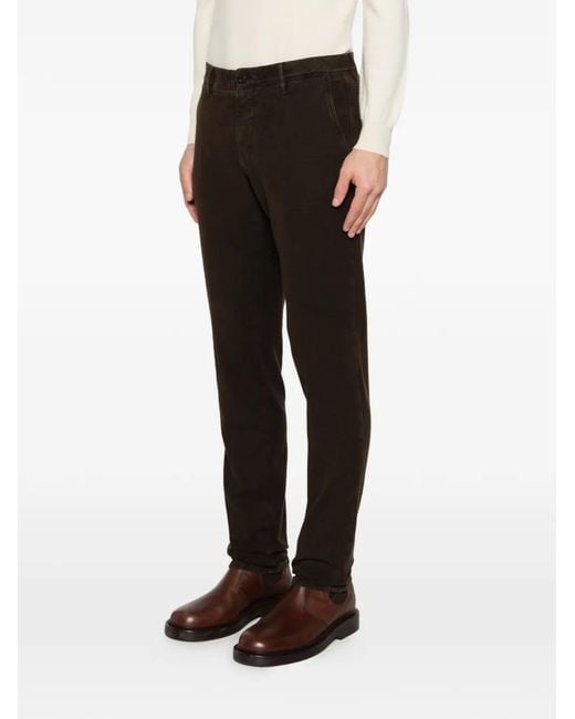 Incotex Black Buttoned Trousers for men