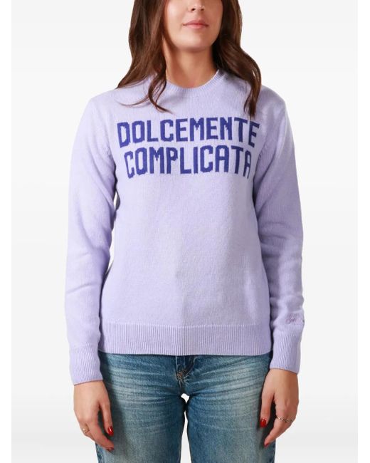 Mc2 Saint Barth Purple Crew-Neck Sweater