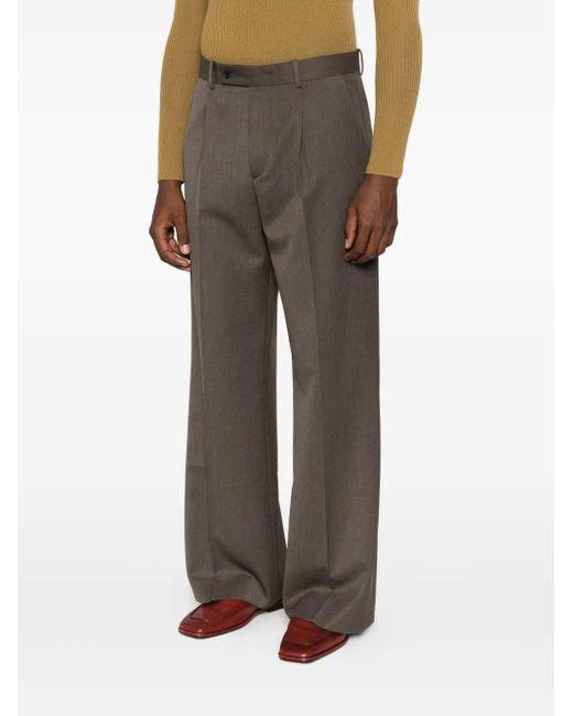 TONYWACK Gray Pleated Pants for men