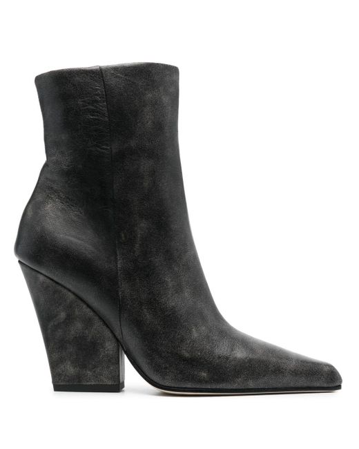 Paris Texas Black 90mm Pointed-toe Leather Ankle Boots