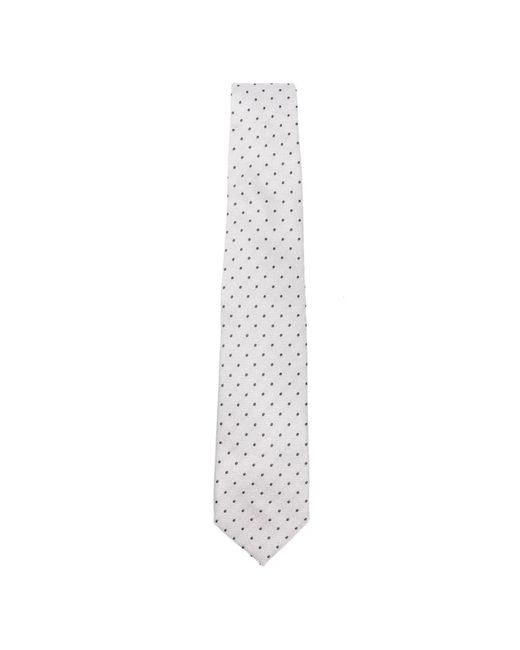 Corneliani White Polka-Dot Tie for men