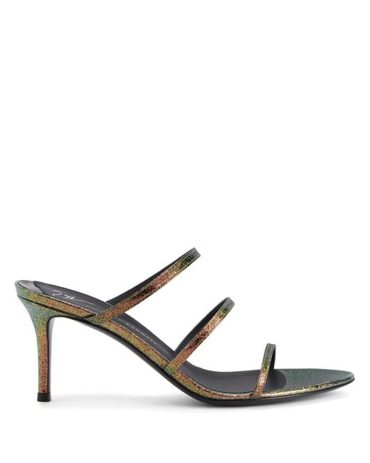 Giuseppe Zanotti Metallic Alimha 70Mm Leather Sandals