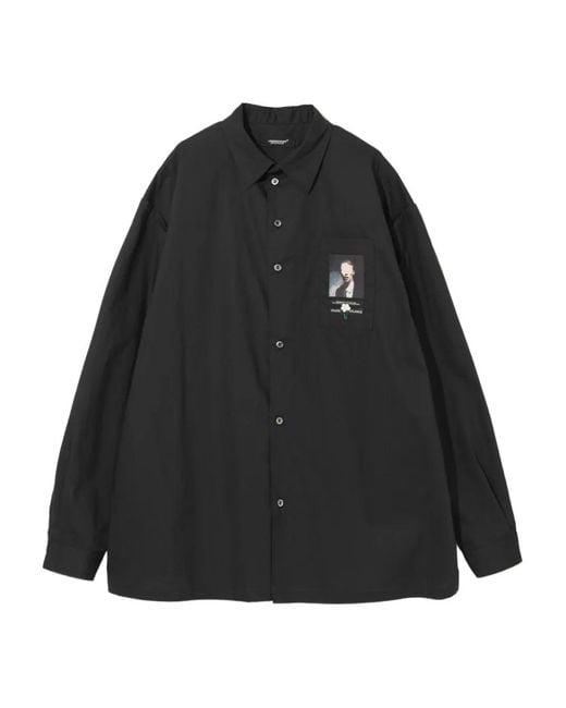 Undercover Black Portrait-Print Shirt for men