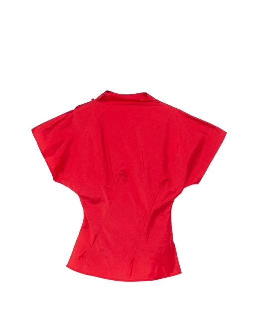 Samuel Guì Yang Red Haut À Effet Drapé