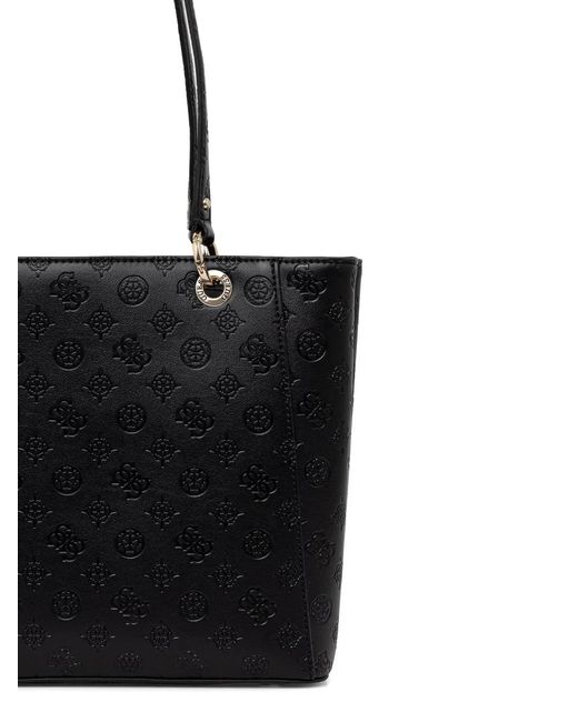 Guess Black Dita Patterned Tote Bag