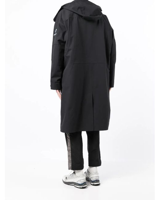 White Mountaineering Black Logo-Patch Hooded Jacket for men