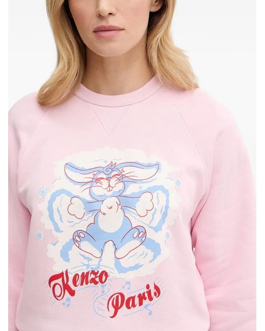 KENZO Pink Rabbit-Detail Sweatshirt