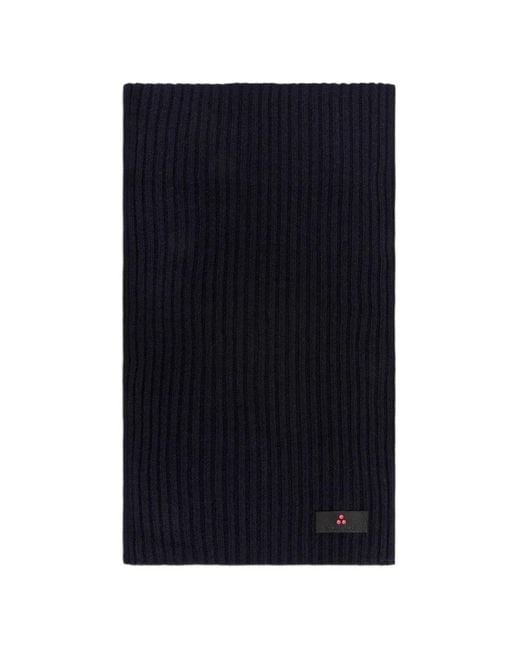 Peuterey Blue Ribbed-Knit Logo-Patch Set
