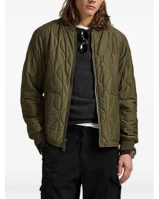 Polo Ralph Lauren Gray Quilted Zip-Front Jacket for men