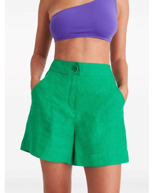 Eres Green Correct Linen Shorts