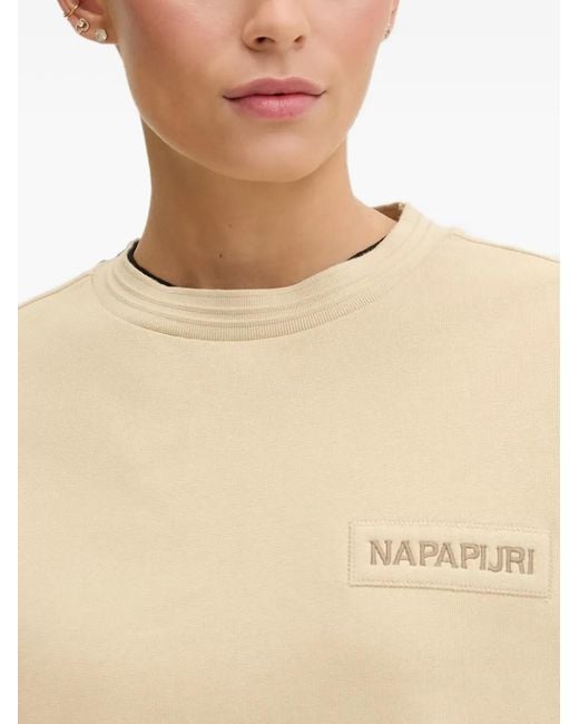 Napapijri Natural Clarao Logo-Patch Sweatshirt