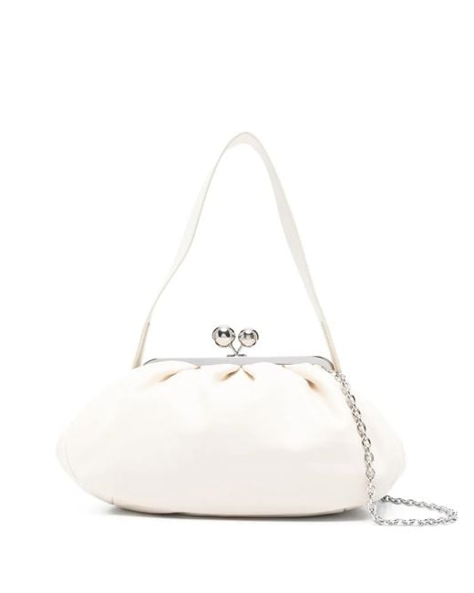 Max Mara White Cubico Clutch Bag