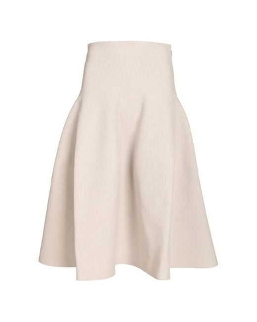 CFCL Natural Milan-Rib Flared Midi Skirt