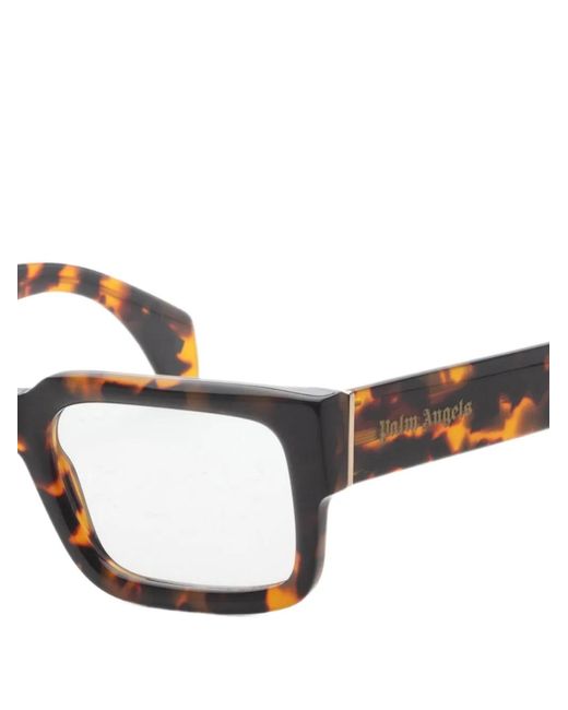 Palm Angels White Tortoiseshell-Effect Rectangle-Frame Glasses