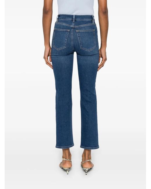 FRAME Blue Le Sleek Straight Jeans