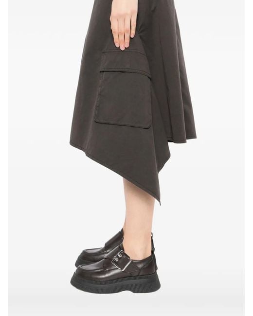 JNBY Black Deconstructed Midi Skirt