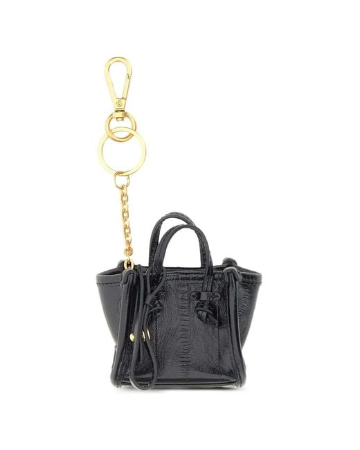 Gianni Chiarini Black Marcella Mini Bag Keyring